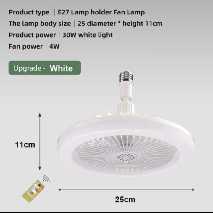 LED 30W E27 Smart Ceiling Fan Light with Remote Control